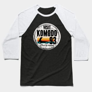 Visit Komodo retro travel Baseball T-Shirt